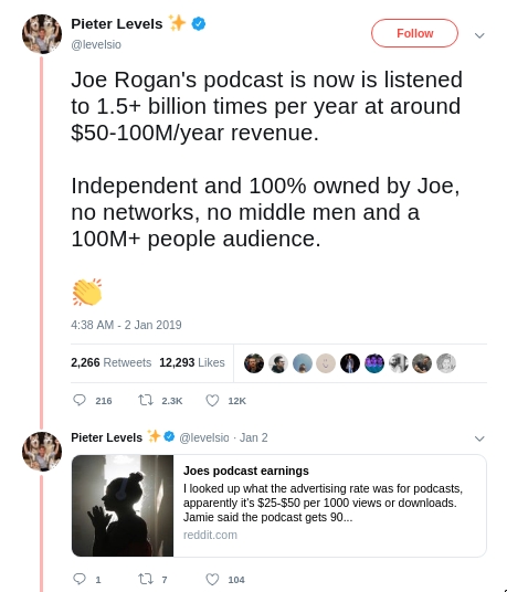 People speculate how much Joe Rogan makes per podcast thread